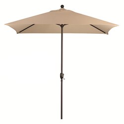 Rectangular Antique Beige 8x6-foot Aluminum Umbrella