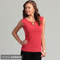 Calvin Klein Women's Keyhole Neck Jersey Top