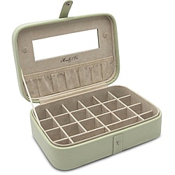 Morelle 'Kimberly' Green Leather Versatile Jewelry Box