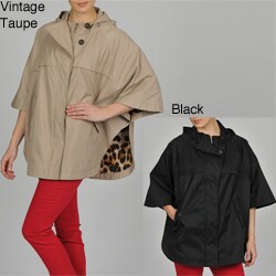 Hilary Radley Women's Zip-front Hooded Cape