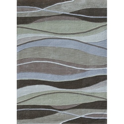 Hand-tufted Chalice Olive/ Brown Rug (7'9 x 9'9)