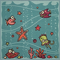 Tufted Under the Sea Rug (3' x 3')