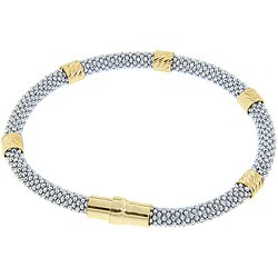 Eternally Haute Gold over Sterling Silver Italian Magnetic Bracelet