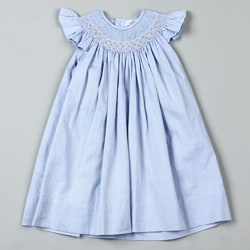 Petit Ami Girl's Toddler Blue Striped Ruffle Dress
