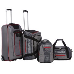 K-Swiss 'Tech Sport Collection' Grey 4-piece Upright/Duffel/Backpack Luggage Set