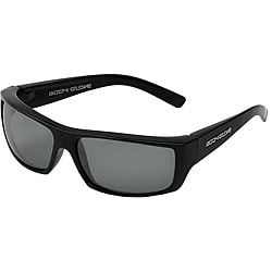 Body Glove 'Carmel 1' Men's Black/Smoke Polarized Mirrored Sunglasses