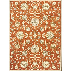 Alliyah Handmade Rusty Orange New Zealand Blend Wool Rug (9' x 12')