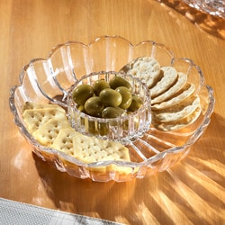 Crystal Clear Alexandria Cheese and Cracker Tray