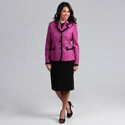 Danillo Women's Space Dyed Framed Skirt Suit