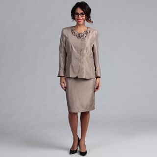 Danillo Women's Rosette Trim Skirt Suit