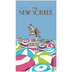 'New Yorker On Duty' Cotton Beach Towel