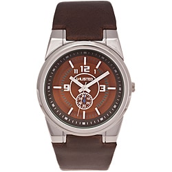 Unlisted Men's Brown Leather Strap Watch