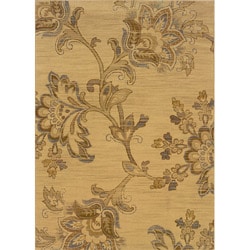 Gold and Grey Transitional Area Rug (7'8 x 10'10)