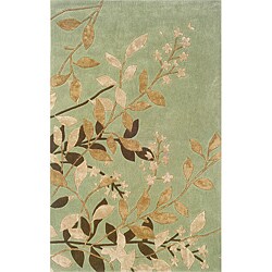 Monrovia Green/ Tan Transitional Area Rug (3'6 x 5'6)