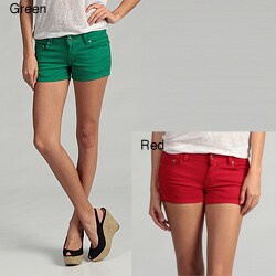 U-51 Junior's Colored Denim Stretch Shorts