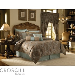 King Size Bedspreads on Home Laviano Aqua King Size 4 Piece Comforter Set   Overstock Com