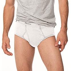 Hanes Classics Men's White Full-cut Briefs (Pack of 6)