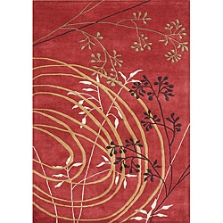 Hand-tufted Poppy Red Wool Rug (8' x 10')