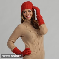 Oliver & James Cashmere Beanie Hat and Glove Set