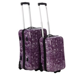 Benzi Printed 2-piece Hardside Spinner Checked/Carry On Luggage Set