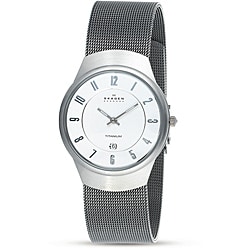 Skagen Men's Grey Dial Titanium Watch