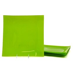 Lime Tempered Glass Dinner Plate/Charger Set