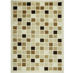 Allestra Perspective Beige Area Rug (4' x 6')