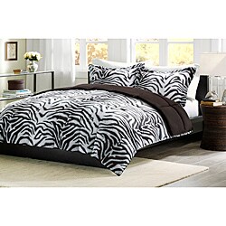 Comfort Classic Zebra Full/ Queen-size Down Alternative Comforter and Sham Set
