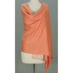 Wool and Silk Blend 'Peaches and Cream' Shawl (India)
