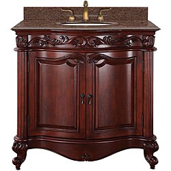 Wyndham Collection Eleanor Cherry 36-inch Single Bathroom Vanity
