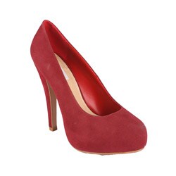 Neway by Beston 'Ada-01' Women's Red Hidden Platform Pumps