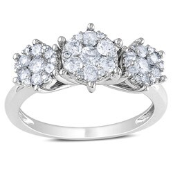 Miadora 14k White Gold 3/4ct TDW Diamond Ring (G-H, I1-I2)