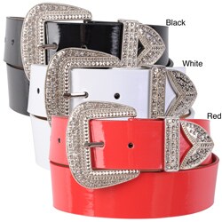 Journee Collection Women's Western Style Rhinestone Belt