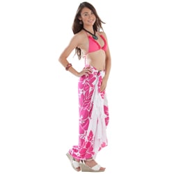 Three Leis Pink/ White Sarong (Indonesia)