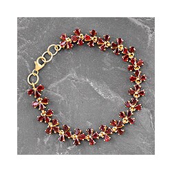 Gold Vermeil 'Petals' Garnet Bracelet (India)