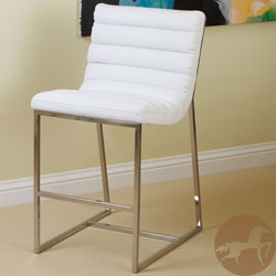 Christopher Knight Home Parisian White Leather Barstool