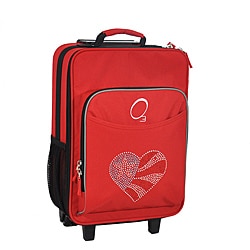 O3 Kids "Flag Heart" 16-inch Rolling Carry On Cooler Upright