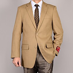 Mantoni Men's Camel 2-Button Wool Sport Coat