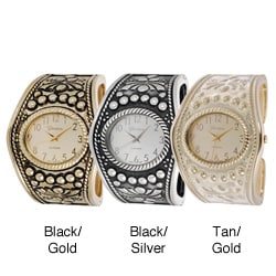 Geneva Platinum Women's Vintage Cuff Watch