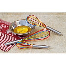 3-piece Multicolored Silicone Whisk Set