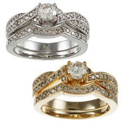 14k Gold 3/4ct TDW Round Diamond Bridal Ring Set (H-I, I1-I2)