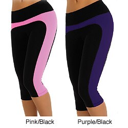 Fajate Women's 'Floral' Fitness Capri Leggings