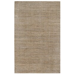 Hand-knotted Solid Ivory Wool Rug (5' x 8')