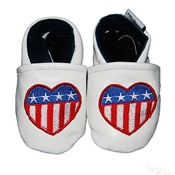 American Heart Soft Sole Leather Baby Shoes