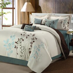 Bliss Garden 8-piece Beige Oversized Comforter Set