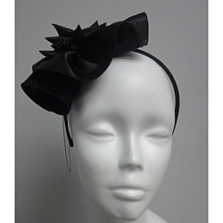 Black Elegant Synamay Cocktail Fascinator