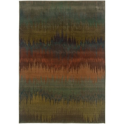 Sydney Blue/ Brown Transitional Area Rug (9'9 x 12'2)