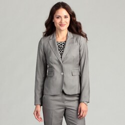 Calvin Klein Women's Silver Two-button Jacket