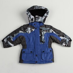 Osh Kosh Toddler Boy's Blue Colorblock Parka