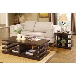 Architectural Inspired Dark Espresso Coffee Table